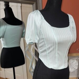 Elegant Mint Green Women's Top
